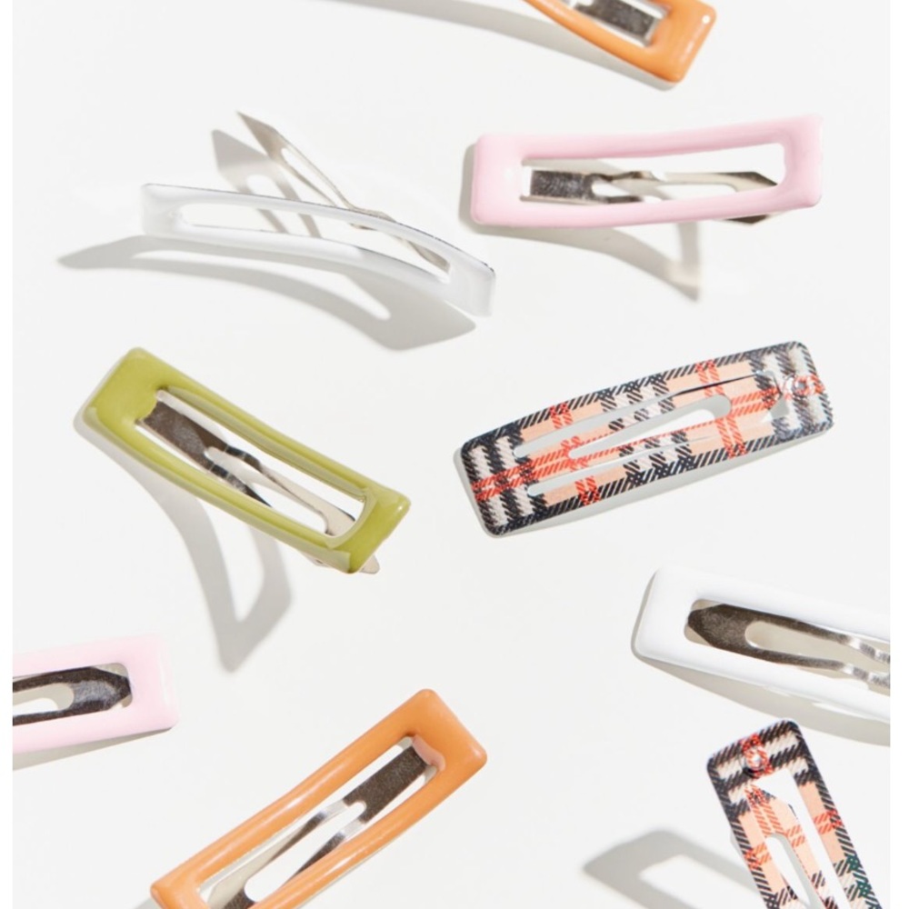 NWT Hair Clip Set Urban Outfitters Y2K Vintage 2000s plaid claw clips accessorie